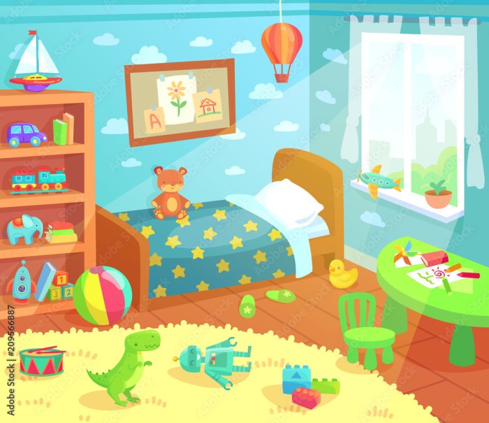 How to decorate a kids cartoon style room