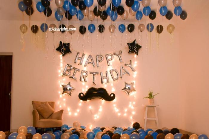 How to make decoration on husband birthday