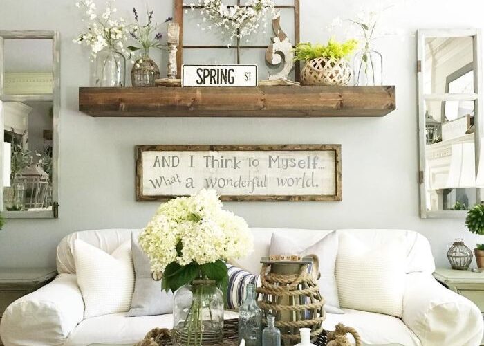 How to decorate country living room walls