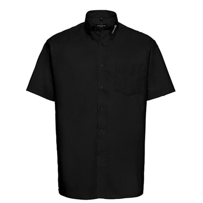 Men's black dress shirt short sleeve