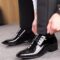 Mens designer black dress shoes