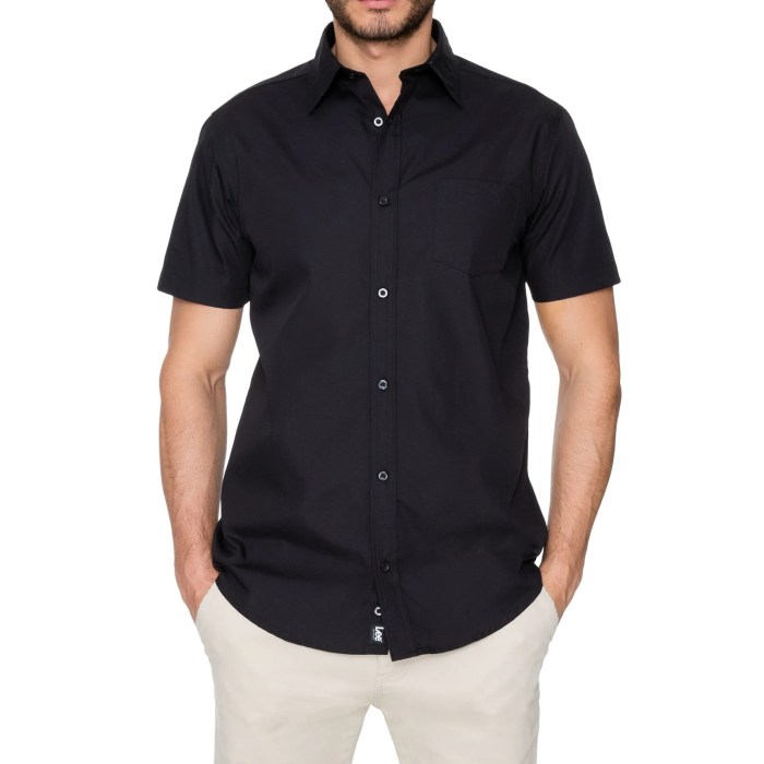 Short sleeve dress shirt for men