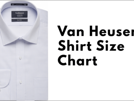 Van heusen men's dress shirts size chart