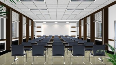 Desain interior aula pertemuan