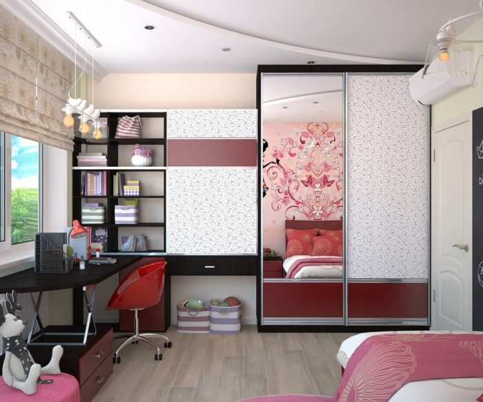 Desain interior kamar tidur anak perempuan