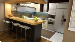 Desain interior dapur mini bar