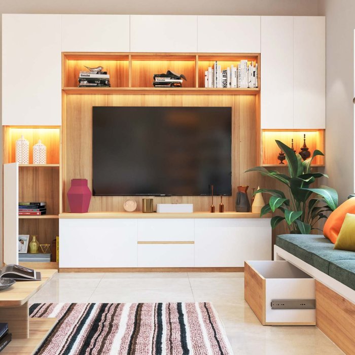 Desain interior tempat tv